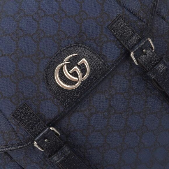 GUCCI Ophidia Monogram Logo Backpack Blue/Black - Picture 4 of 8